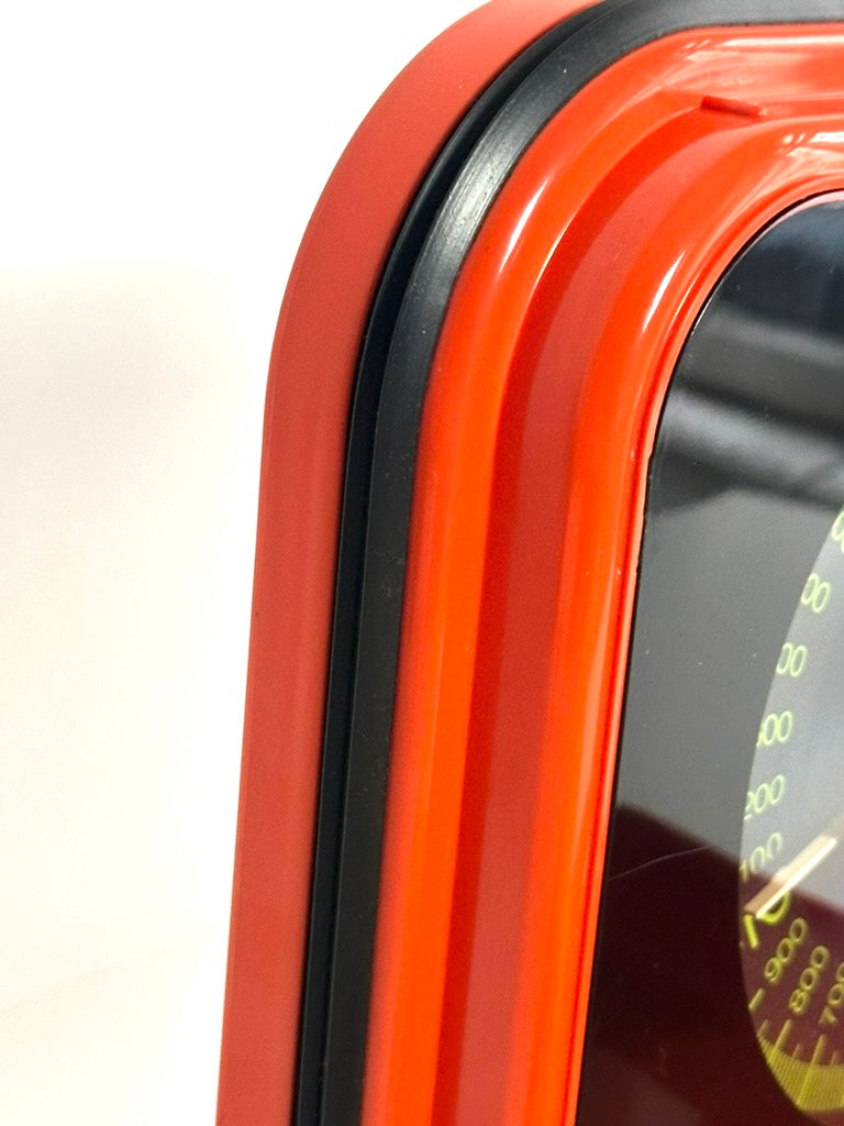 Orange wall mounted kitchen scale by Eks – 1970s