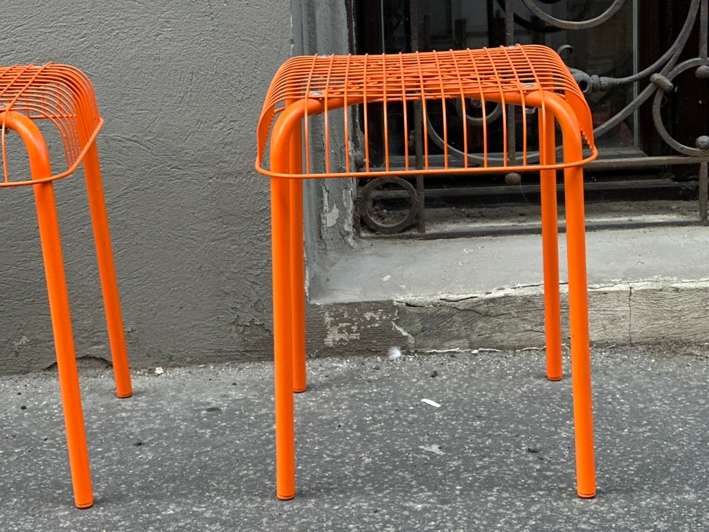 IKEA VÄSTERÖN metal stacking stools – set of four. Imma Vermúdez, 2000s