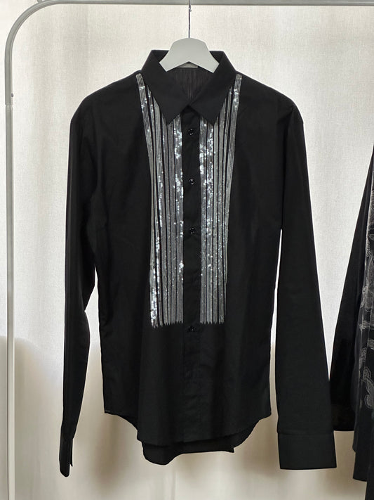 Dior black sequin shirt – 2000s
