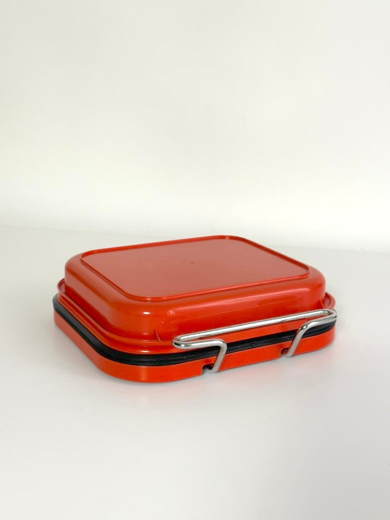 Orange wall mounted kitchen scale by Eks – 1970s