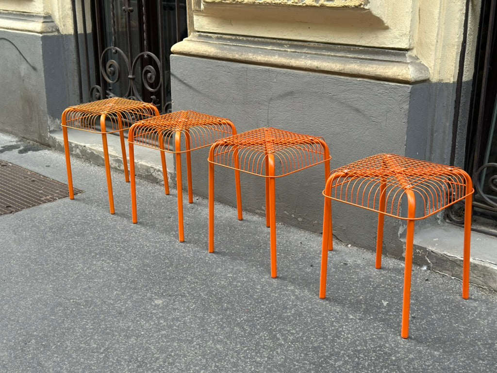 IKEA VÄSTERÖN metal stacking stools – set of four. Imma Vermúdez, 2000s