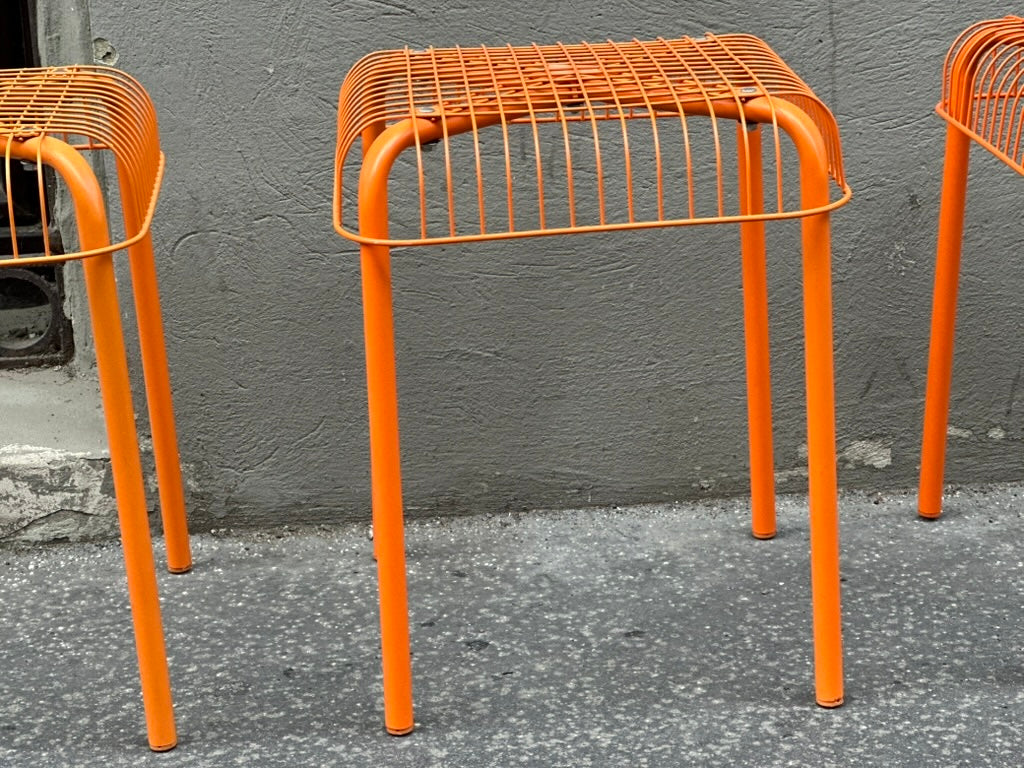 IKEA VÄSTERÖN metal stacking stools – set of four. Imma Vermúdez, 2000s