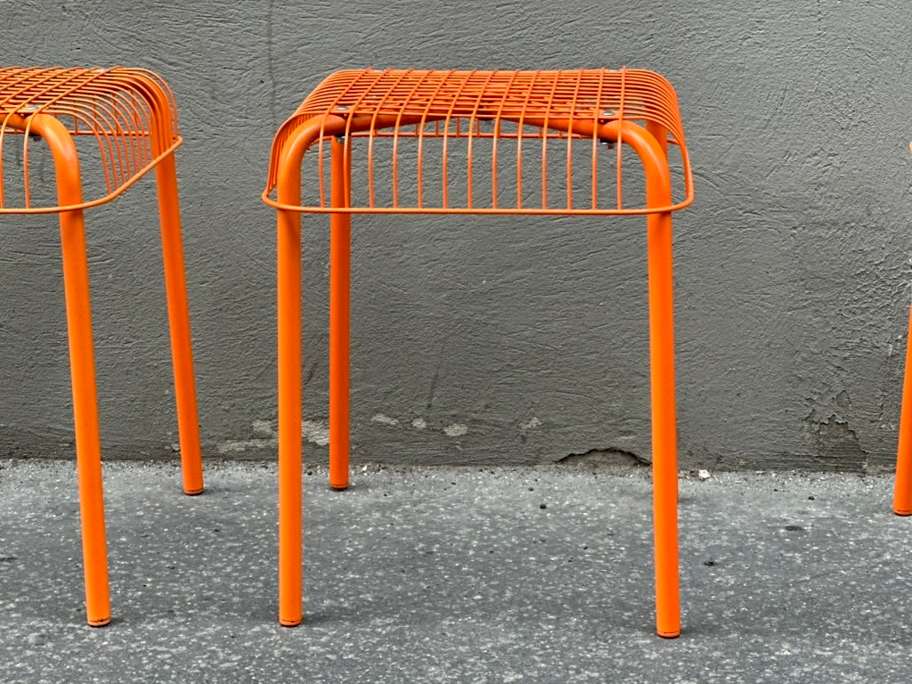IKEA VÄSTERÖN metal stacking stools – set of four. Imma Vermúdez, 2000s