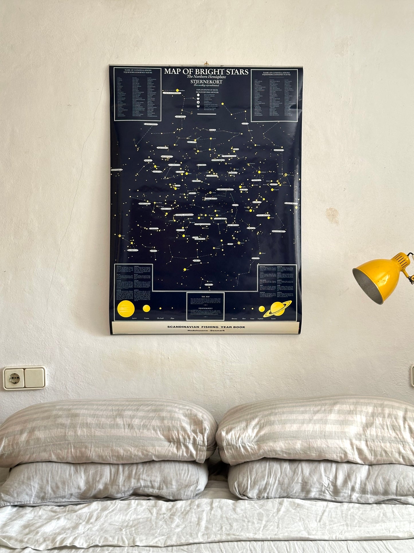 Educational poster printed in Denmark – birds, stars or sea creatures (1970s-80s)