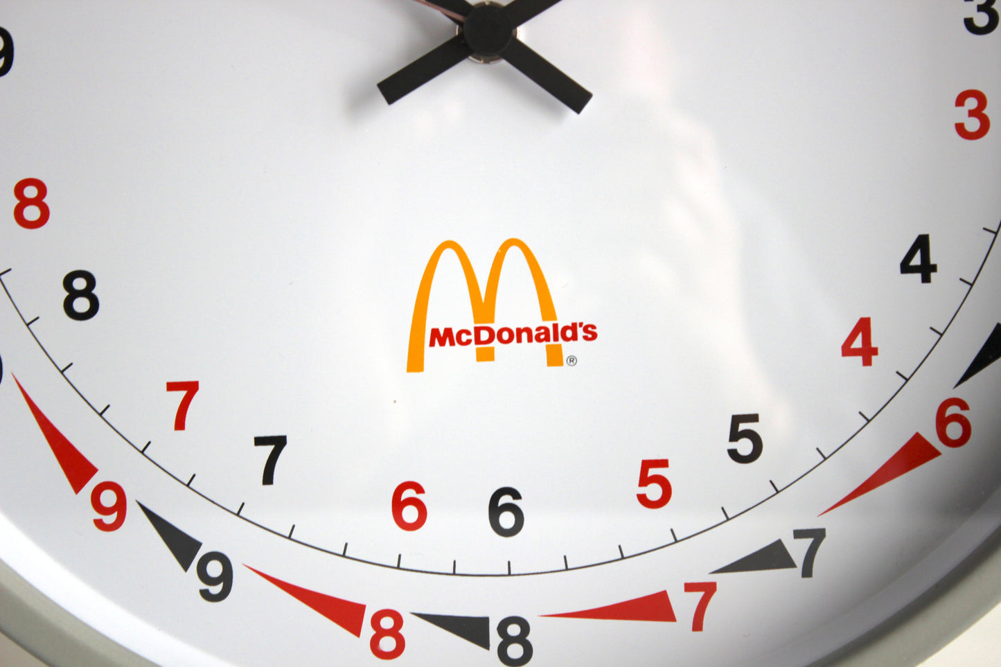 Junghans x Mcdonald’s – industrial 24-hour wall clock (Germany, 1980s/90s)