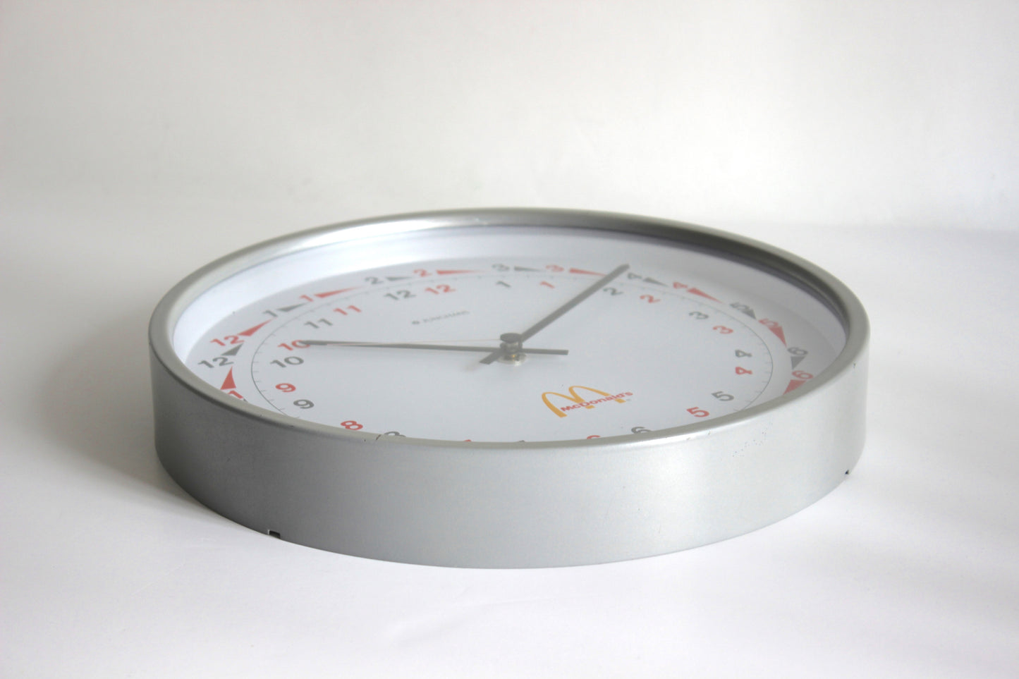 Junghans x Mcdonald’s – industrial 24-hour wall clock (Germany, 1980s/90s)