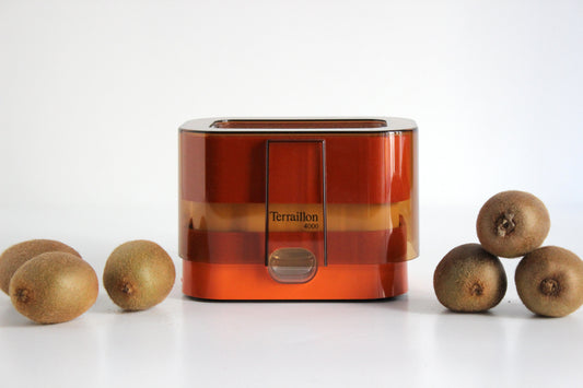 Terraillon 4000 kitchen scale – orange + brown – 1970s french design