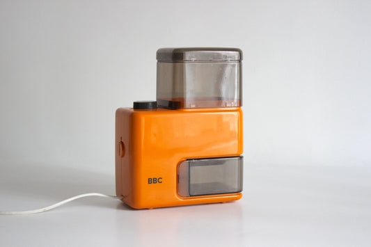BBC Orange Electric Coffee Grinder. Germany 1970s.