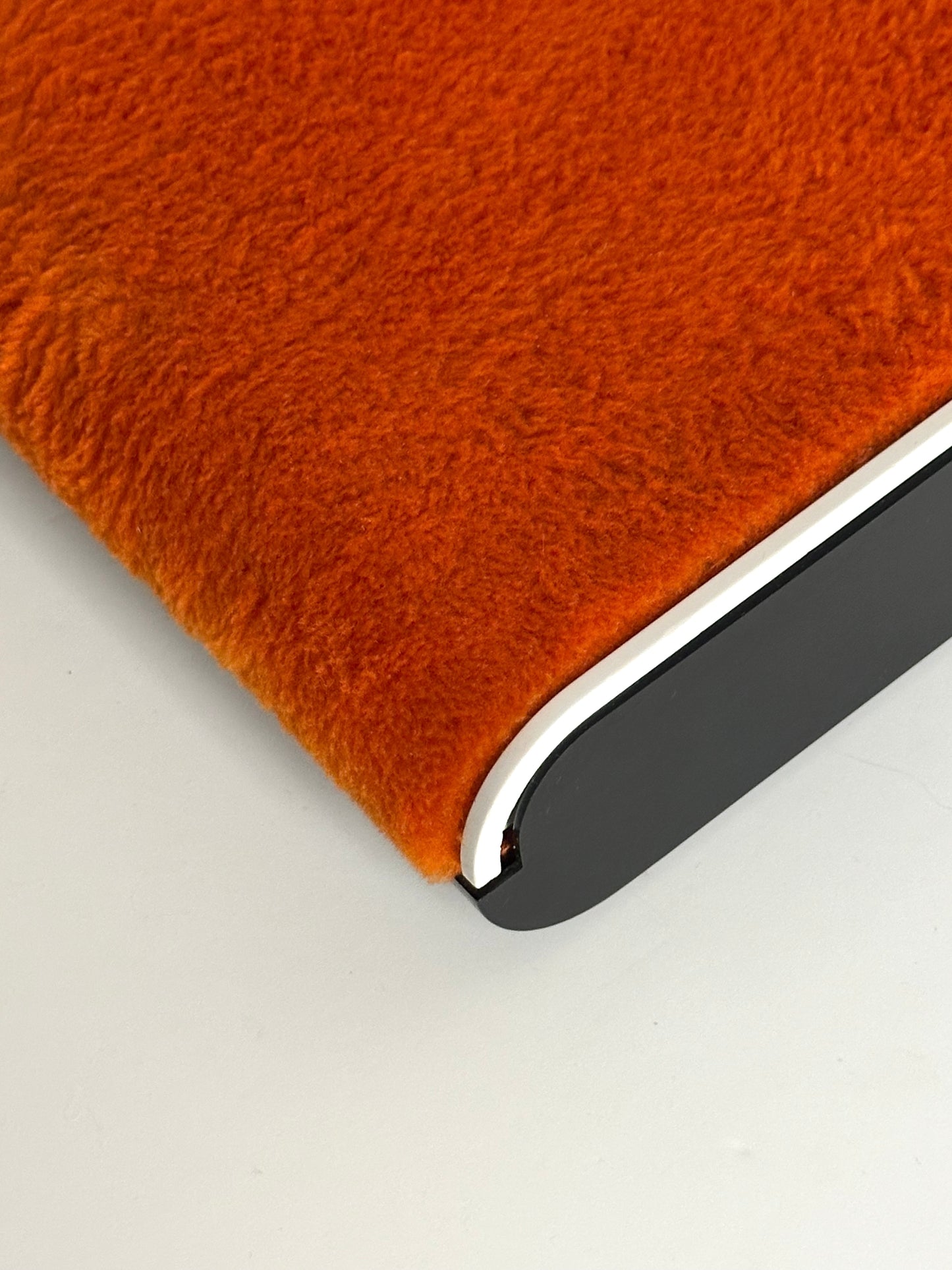 Terraillon bathroom scale with orange shag cover, 1970s