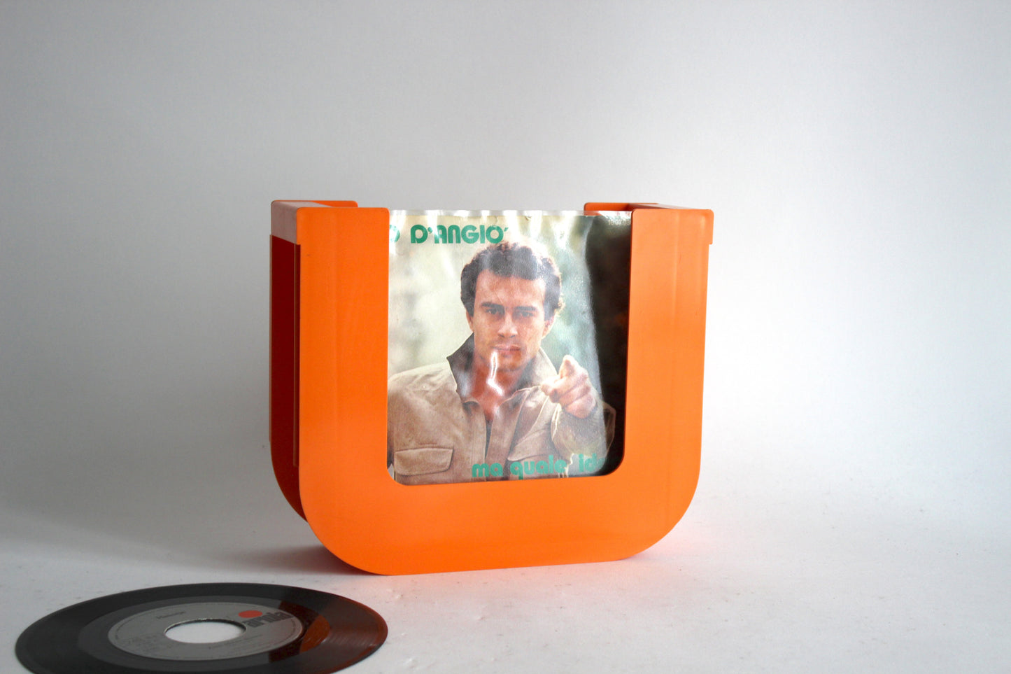 Ubox orange vinyl holders – 1970s german design set for 7” + 12” records