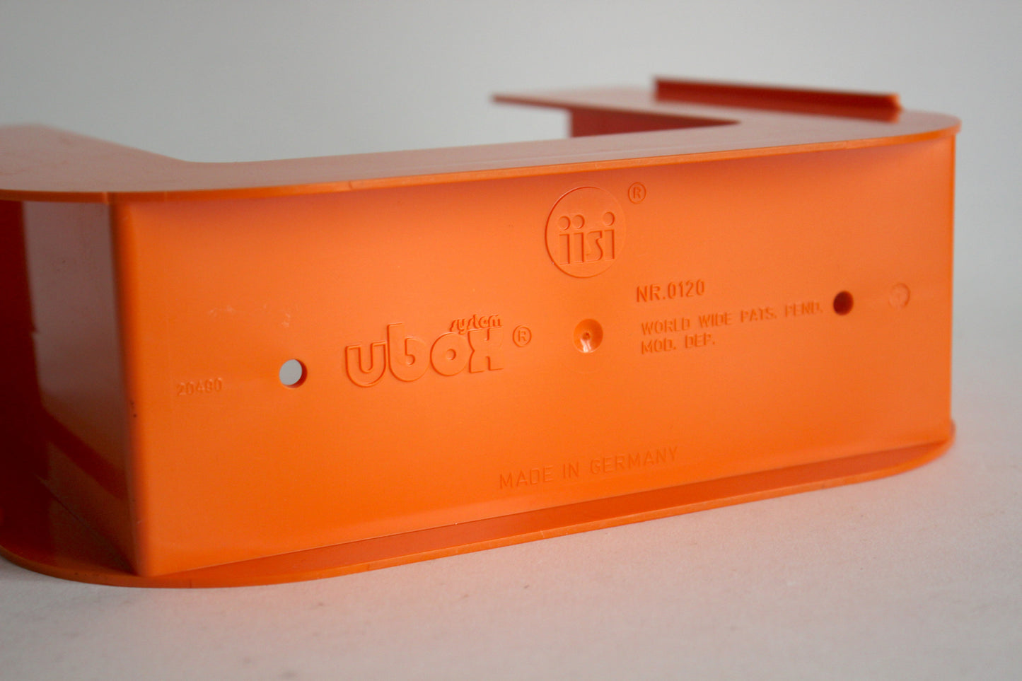 Ubox orange vinyl holders – 1970s german design set for 7” + 12” records