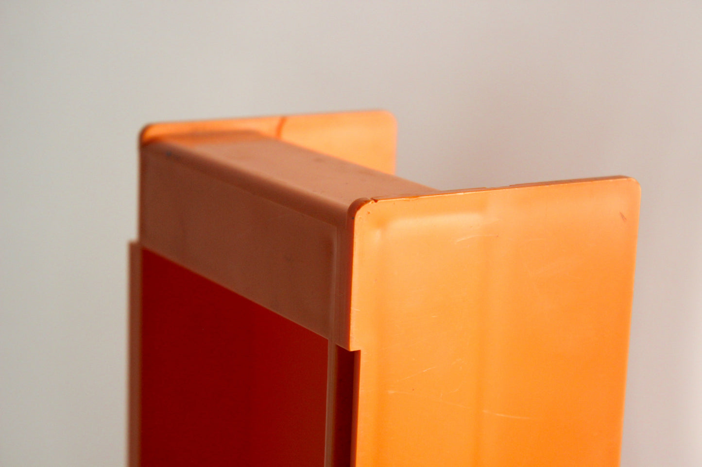 Ubox orange vinyl holders – 1970s german design set for 7” + 12” records