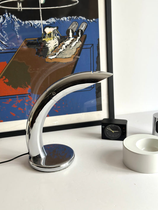 FASE Spain Flipper Lamp. Chrome 1970s.