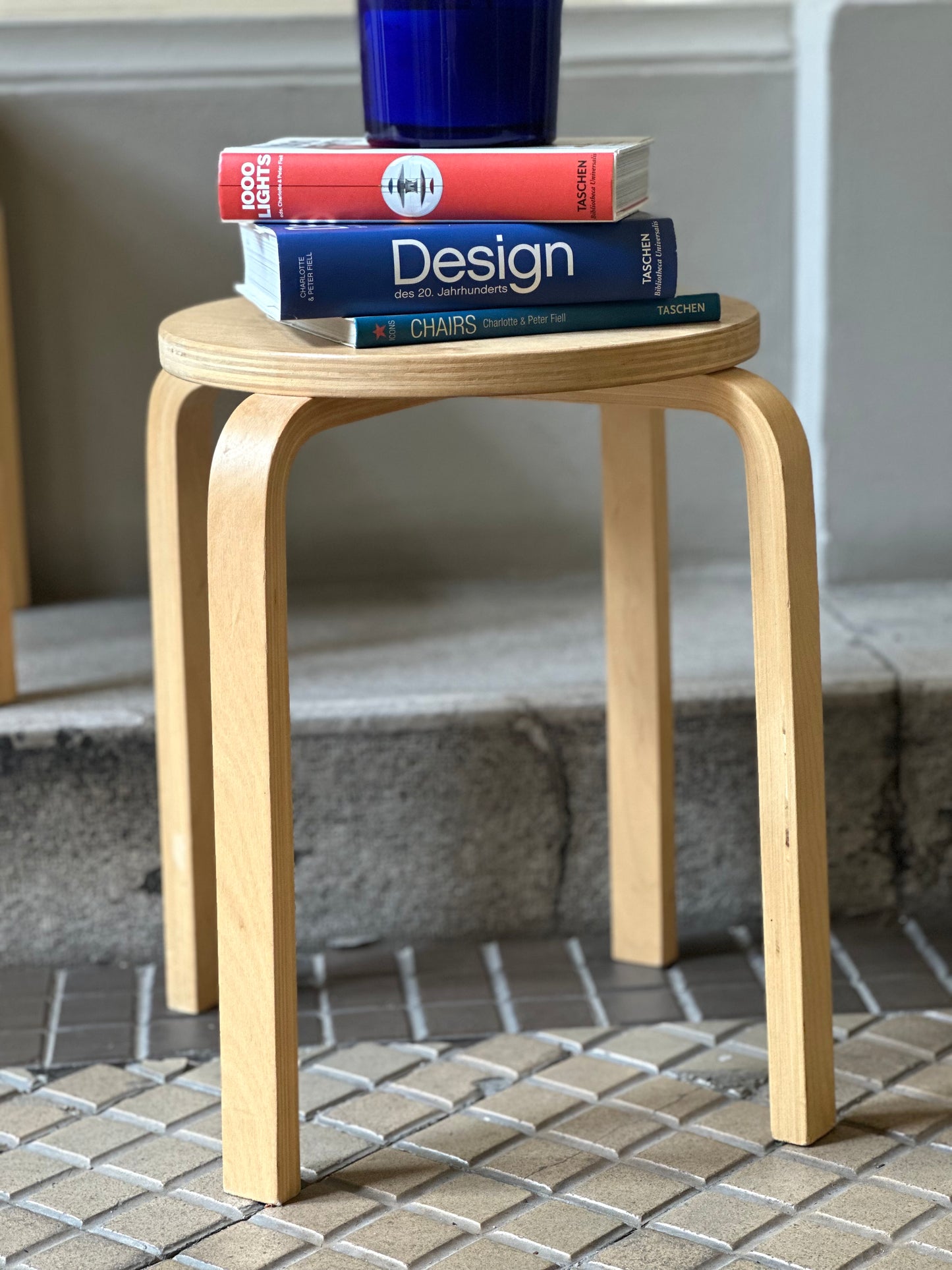Vintage IKEA FROSTA Stools – Set of 2 – Stackable Birch Plywood Stools – Scandinavian Design – Discontinued IKEA Model