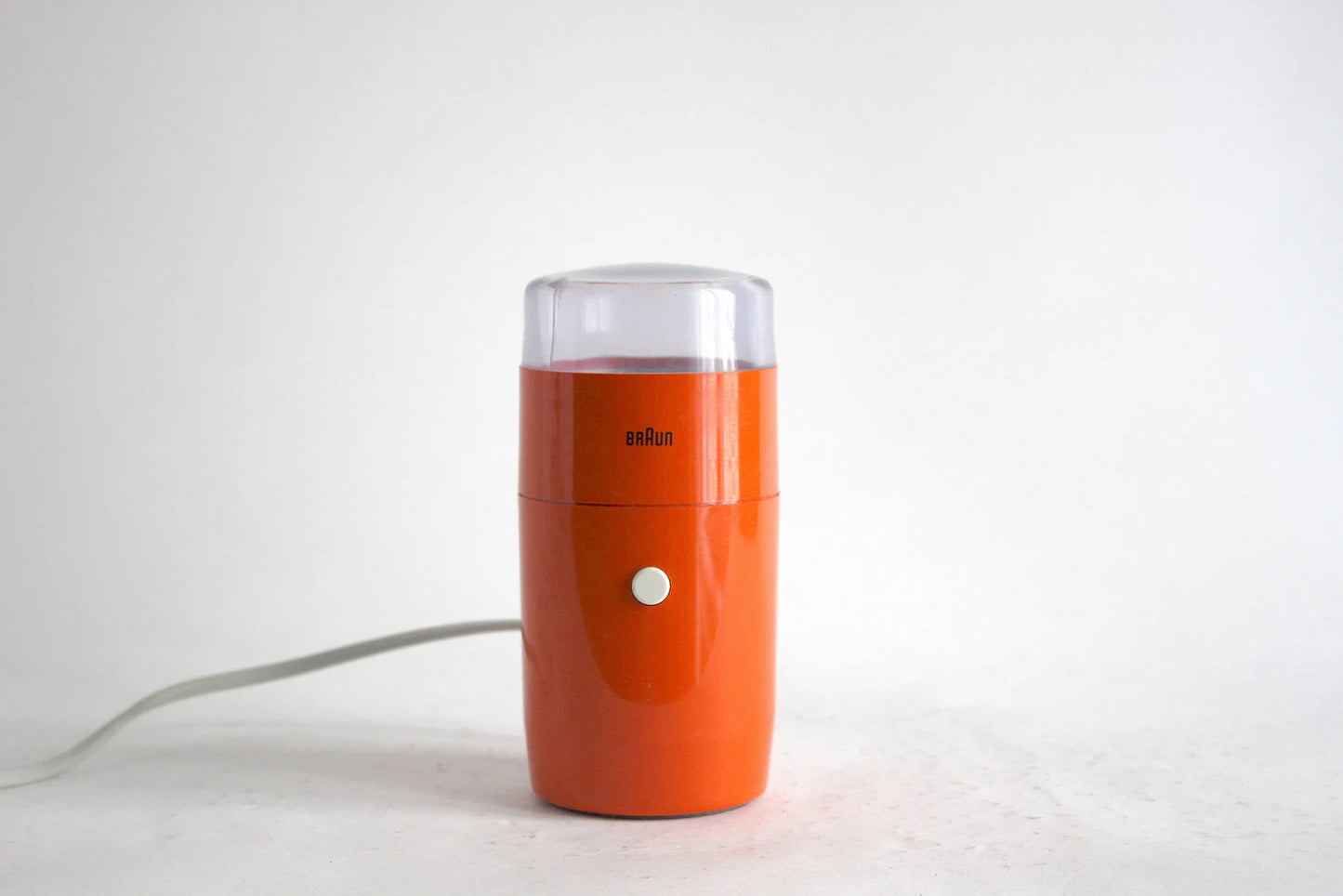 Braun KSM1 Orange Coffee Grinder. Reinhold Weiss. West Germany 1966 Space Age. Midcentury. Minimalist Design