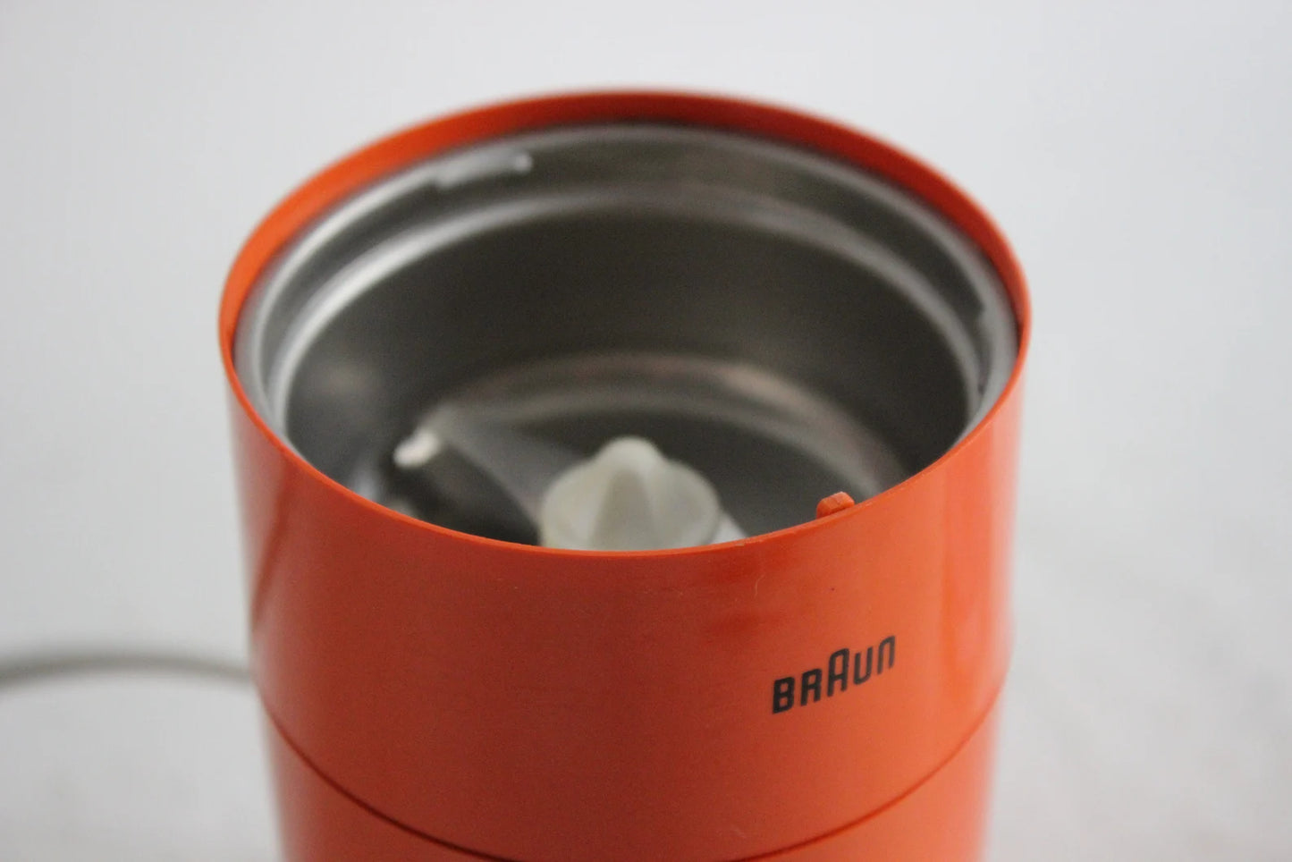 Braun KSM1 Orange Coffee Grinder. Reinhold Weiss. West Germany 1966 Space Age. Midcentury. Minimalist Design