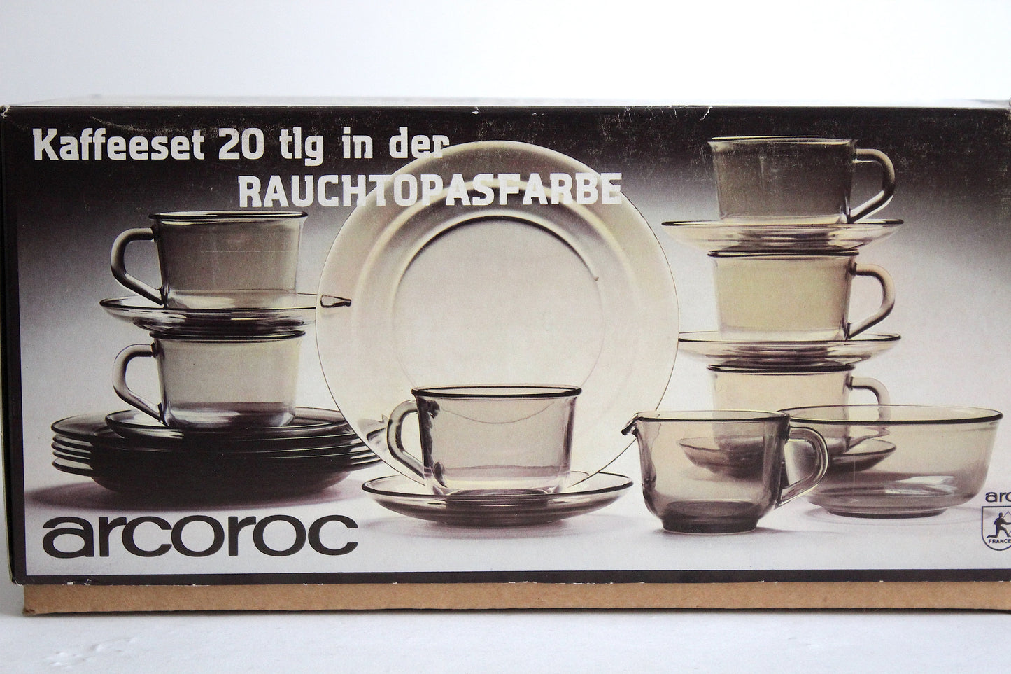 New-in-Box Arcoroc Breakfast Set - Vintage French Glassware Elegance