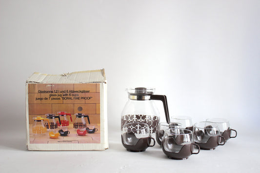 Vintage '70s Glass Tea/Coffee Set - Pristine Condition, West Germany Origin