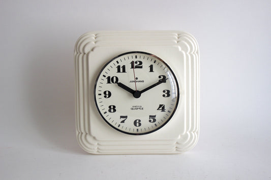 Vintage 1970s Junghans Astra Quartz Ceramic Wall Clock Kitchen Clock