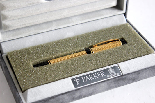 1990s Parker Duofold Centennial Gold Fountain Pen