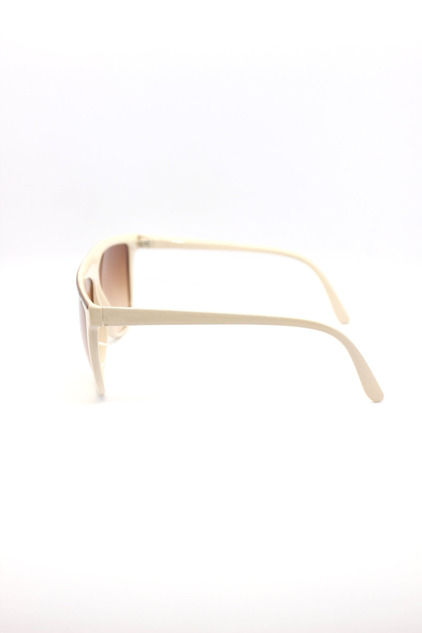 VINTAGE SUNGLASSES never worn. White and brown frame with gradient lenses