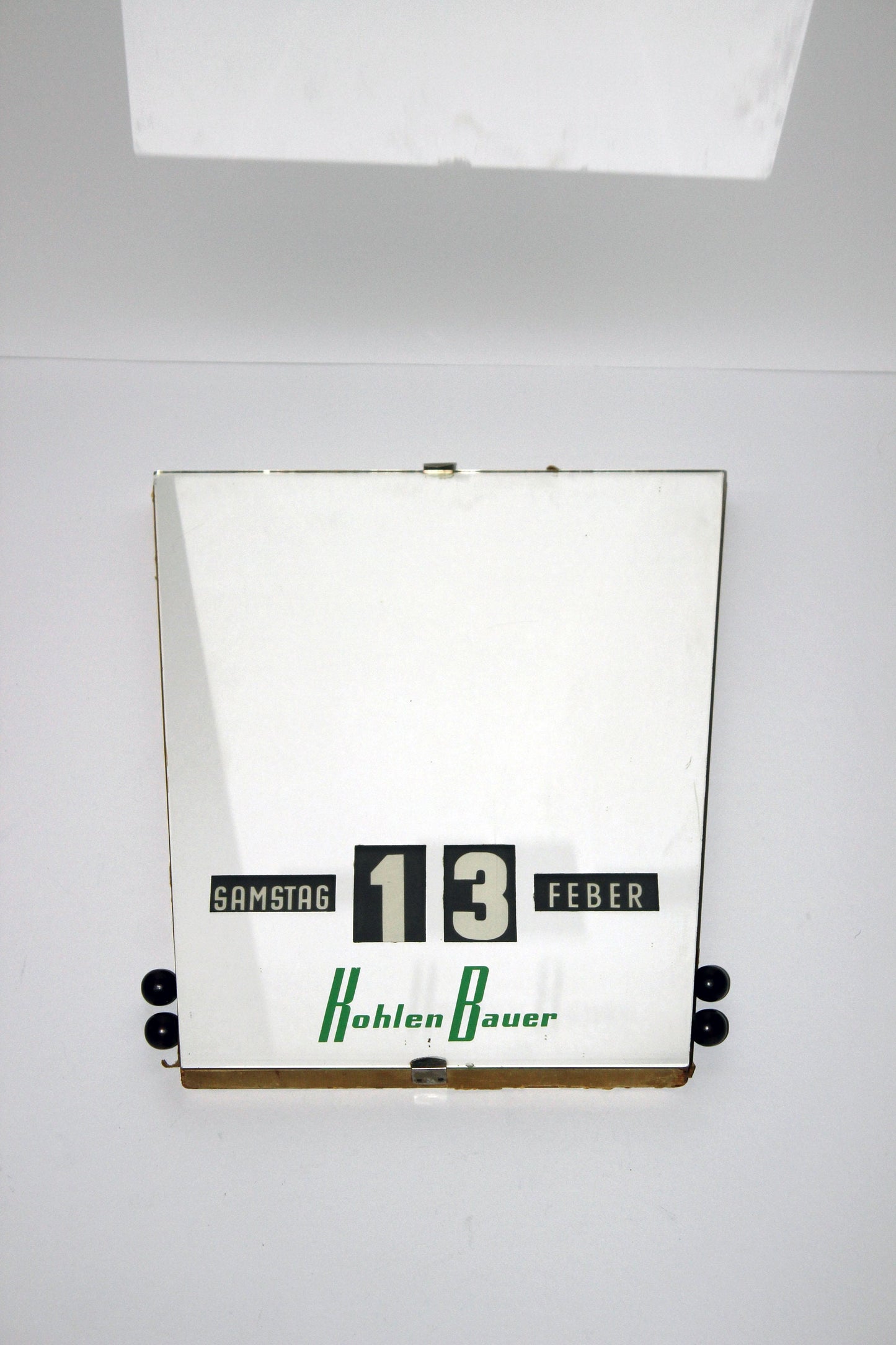 Vintage 50s perpetual MIRROR calendar / turning calendar - Germany