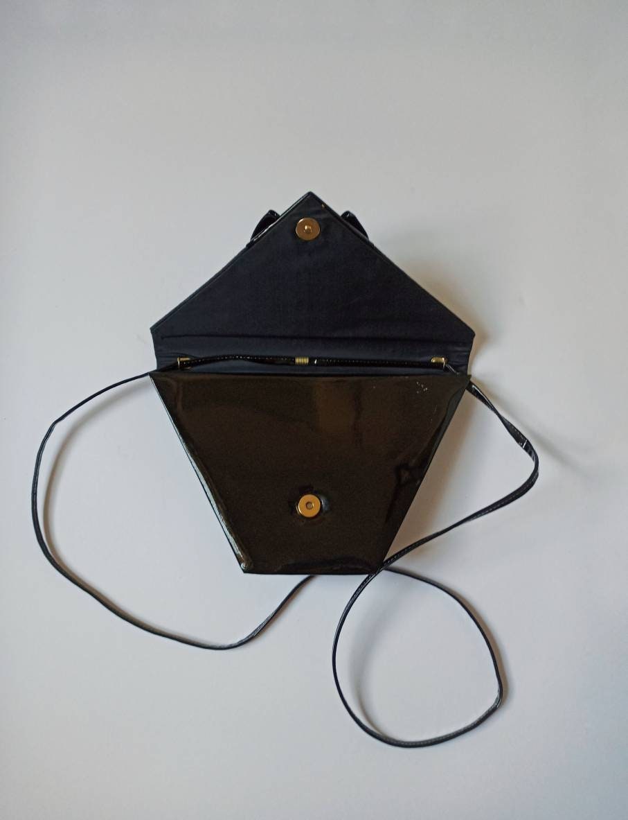 Vintage patent leather shoulder bag - 80s/90s