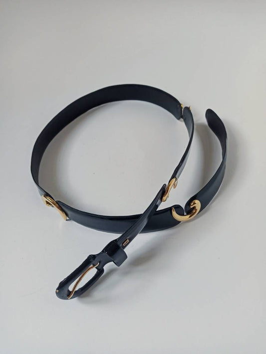 90s VOGUE vintage patent leather belt