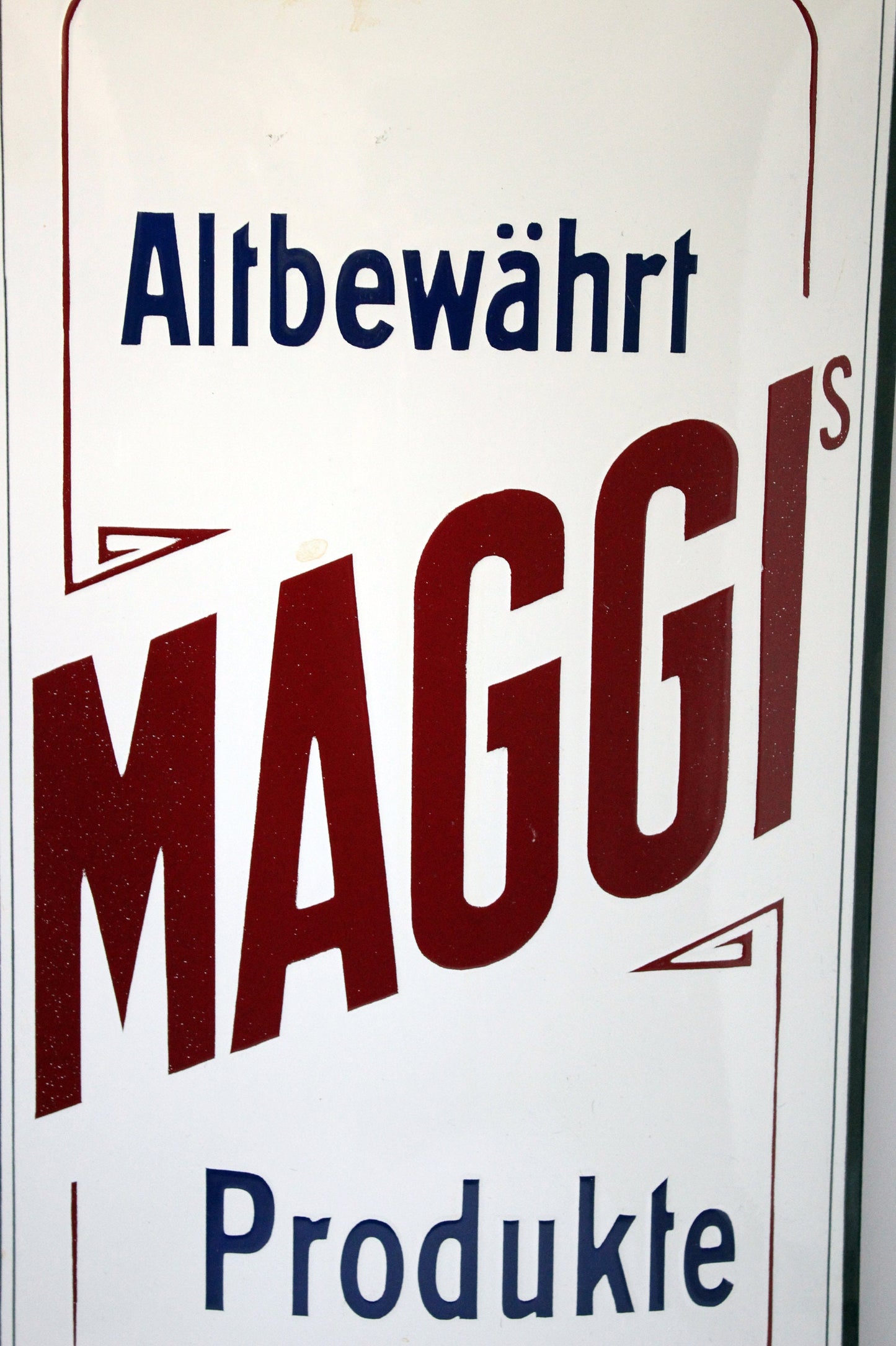 Vintage enamel sign 1900s Art Nouveau from MAGGI Germany