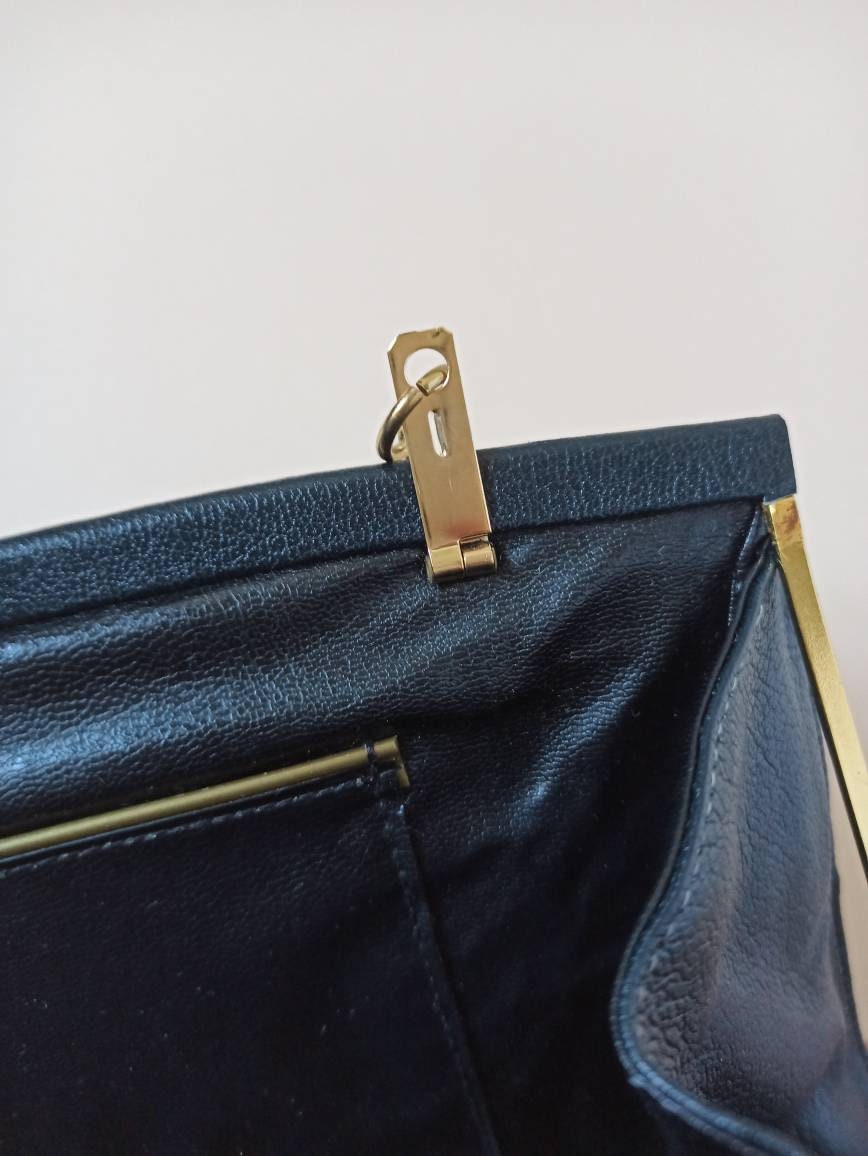 Vintage leather shoulder bag - 90s