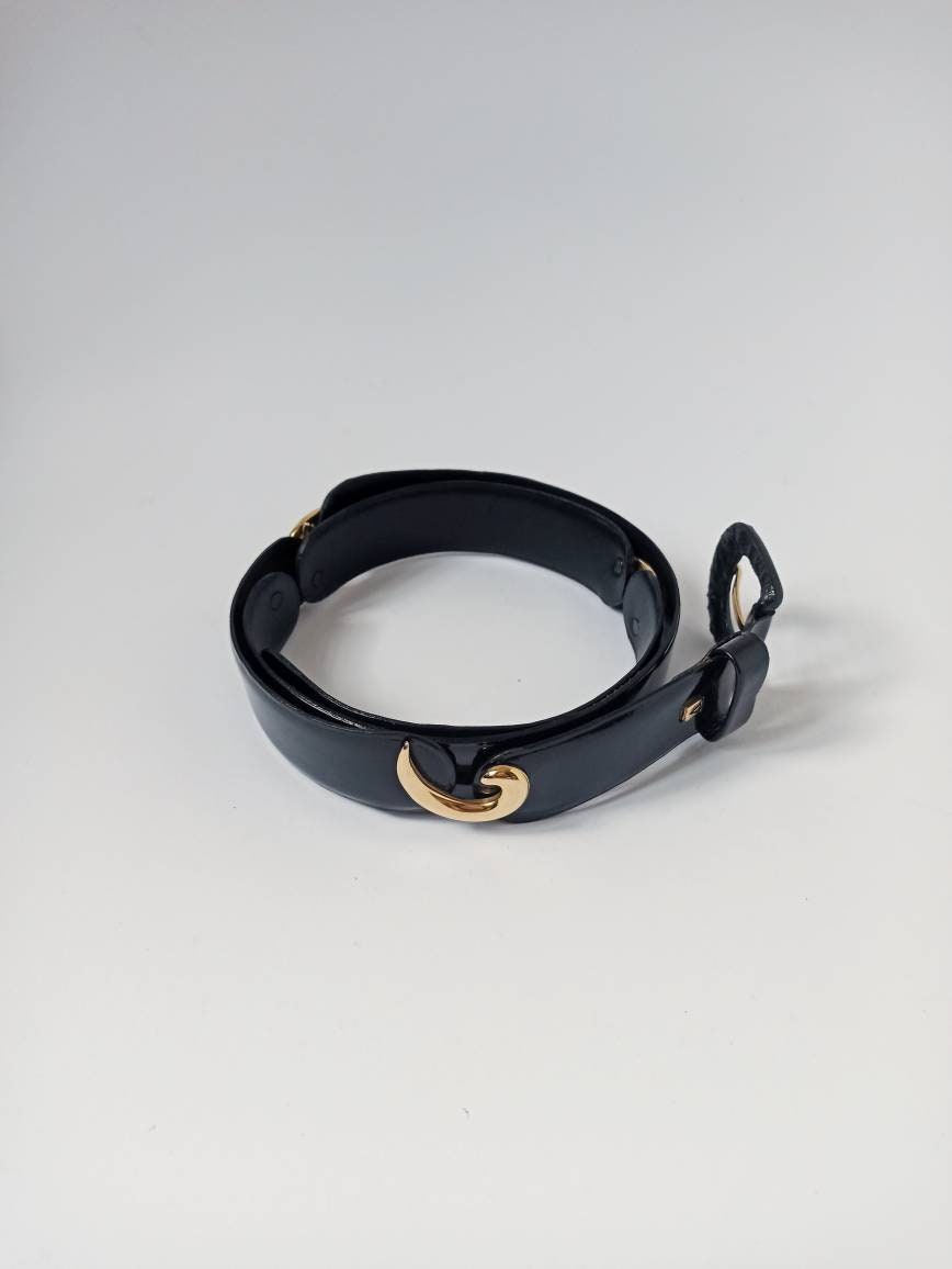 90s VOGUE vintage patent leather belt