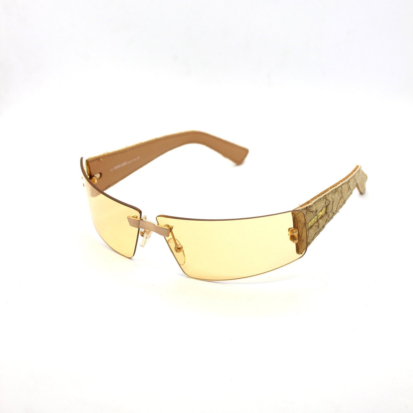 ROBERTO CAVALLI 00s visor Didone Snake skin leather Vintage New Old Stock sunglasses. Never worn