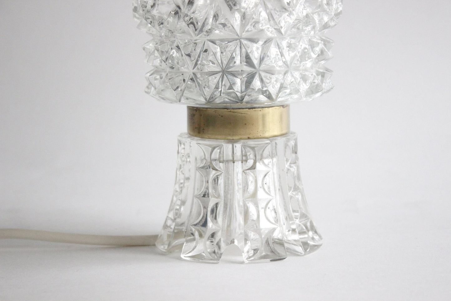 Hillebrand Pineapple 50s glass bedside lamp Mid century design