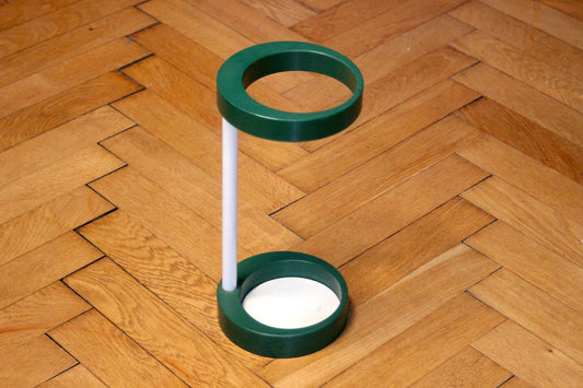 Vintage green and white Space age, panton era umbrella stand, 50s-60s mid-century design