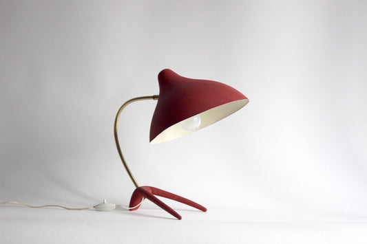 Louis Kalff Cosack 50s mid-century design crow's foot Stilnovo era table lamp desk