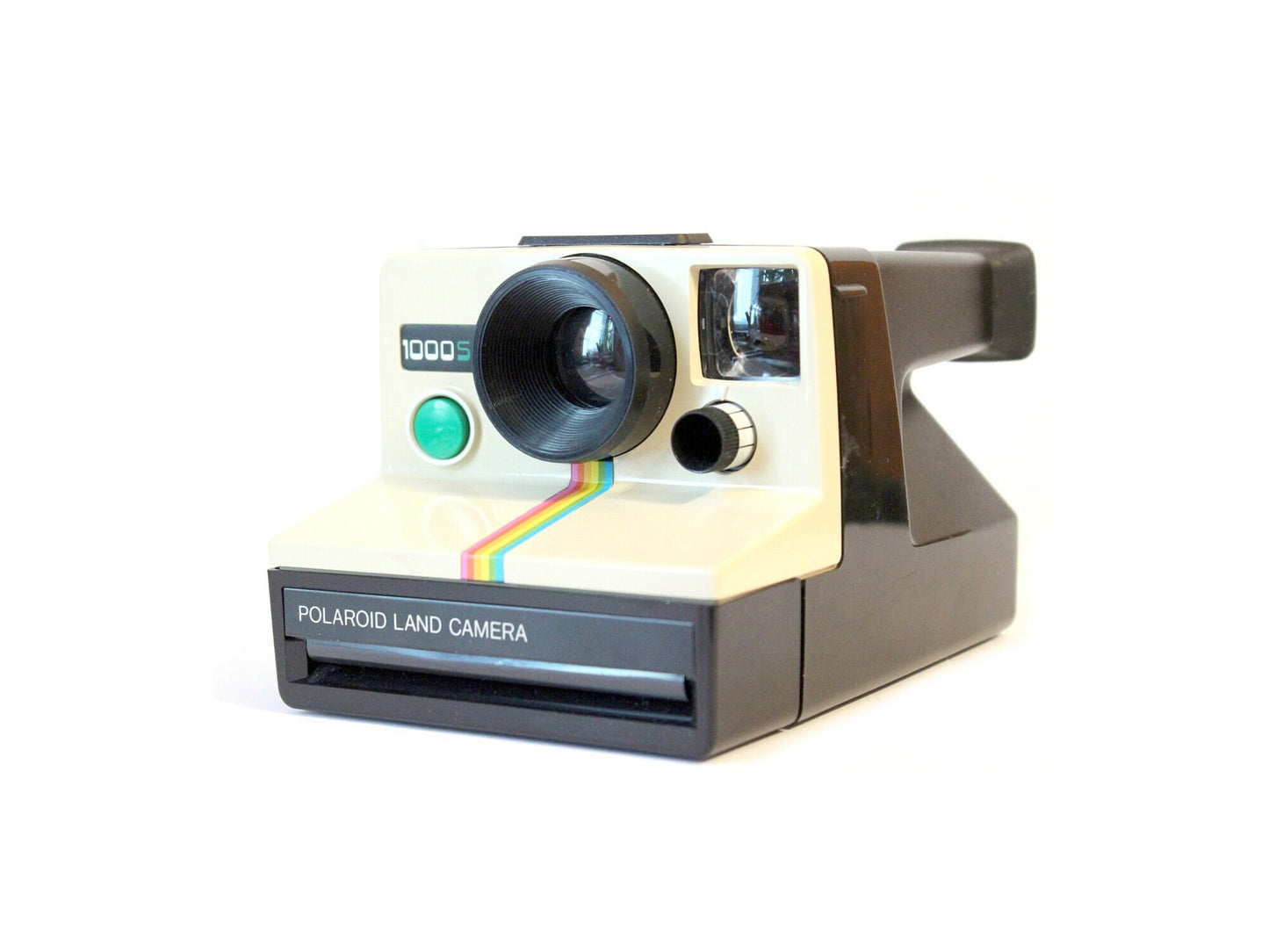 Polaroid 1000SE Land Camera (Rare edition) - green button [includes super cute leather case and flash bar]