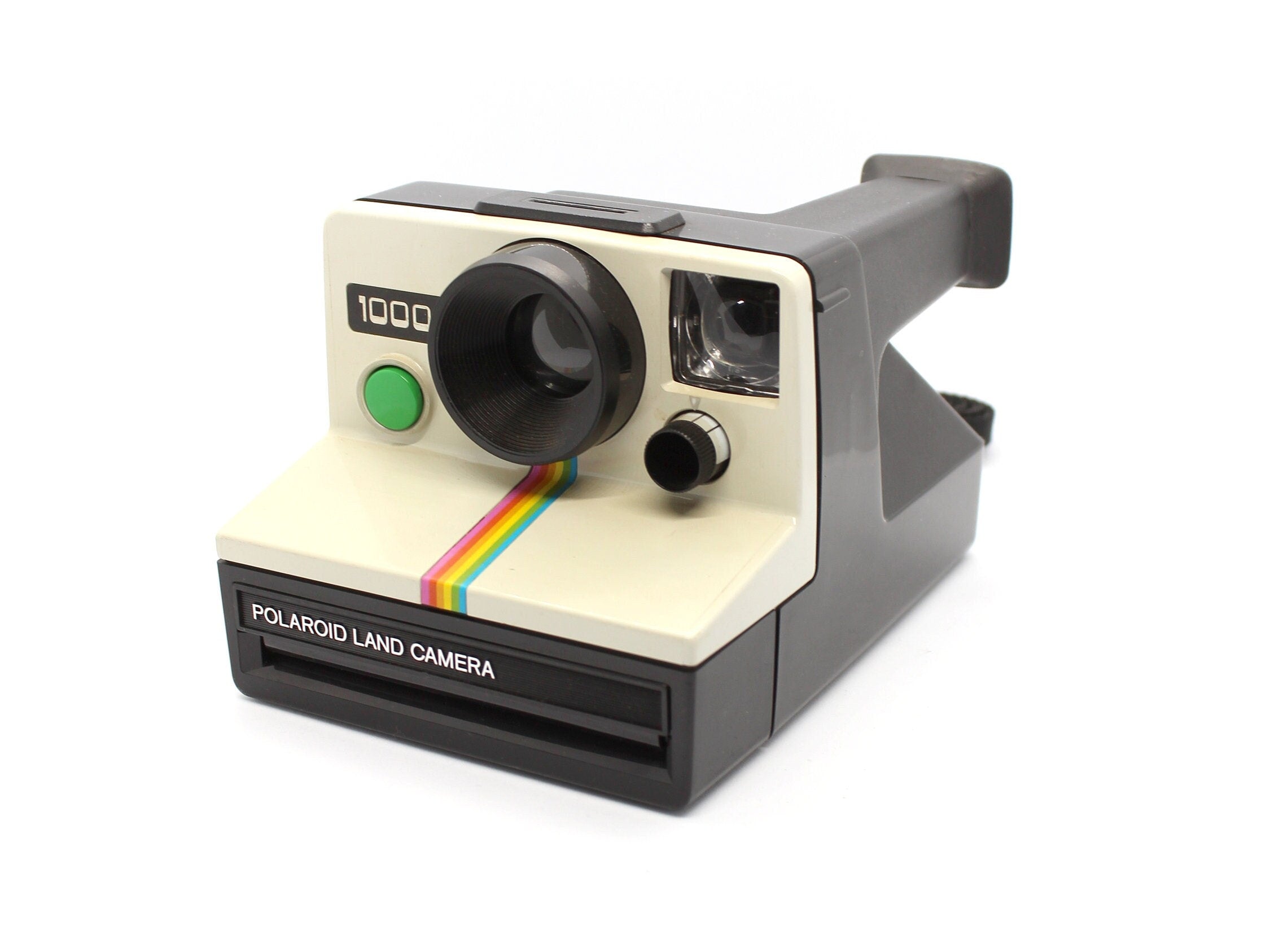 Polaroid 1000 Land Cámera - green button [includes original box and  original book instruccions]