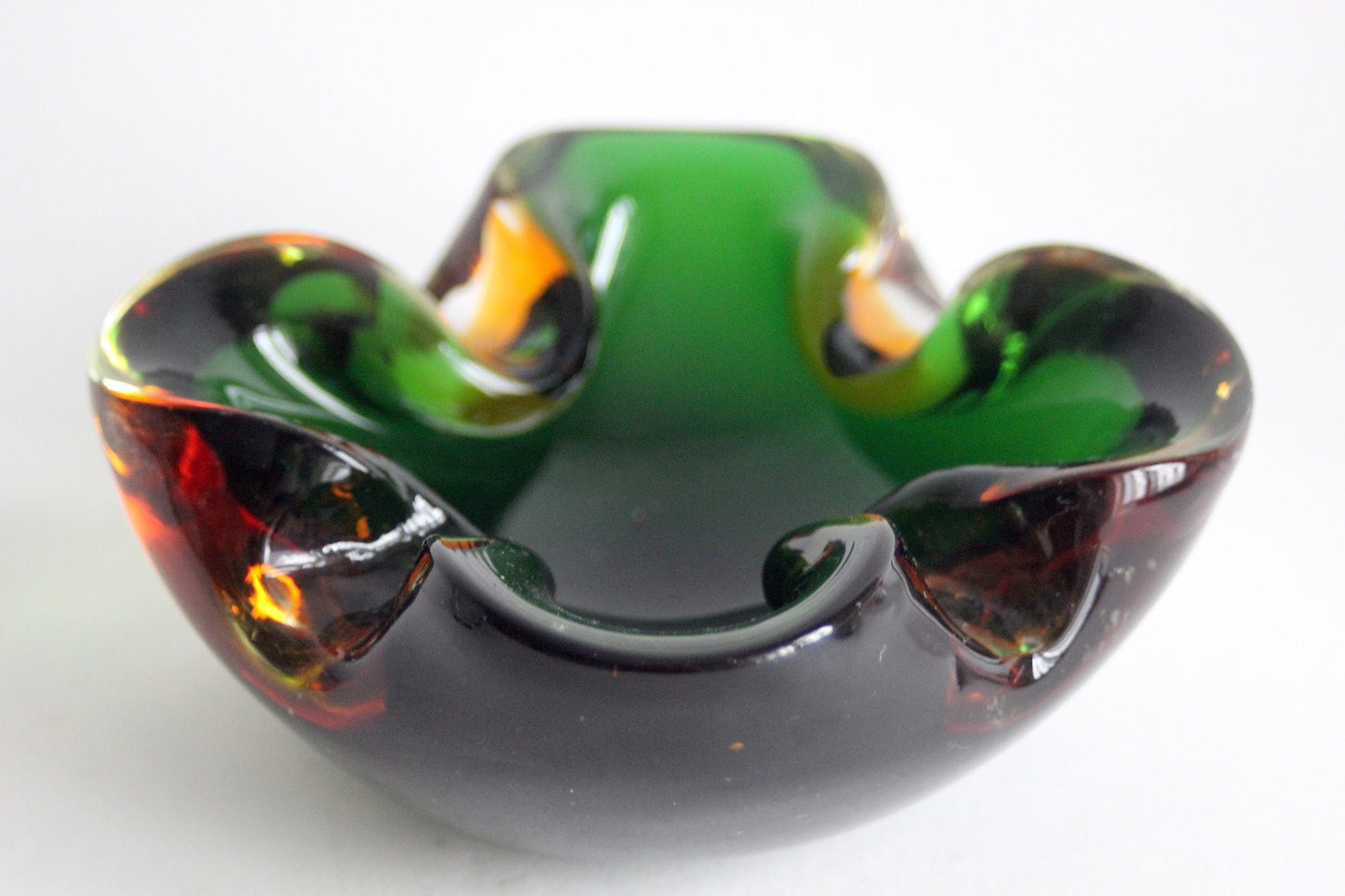 Murano multicolored glass ashtray 1960s.