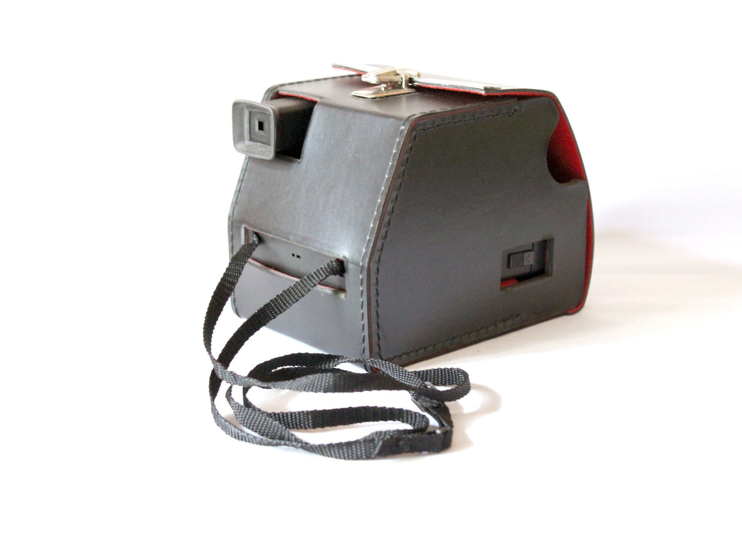 Polaroid 2000 Land Camera + Leather Carrying bag (With the name of first owner written on the inside cover)