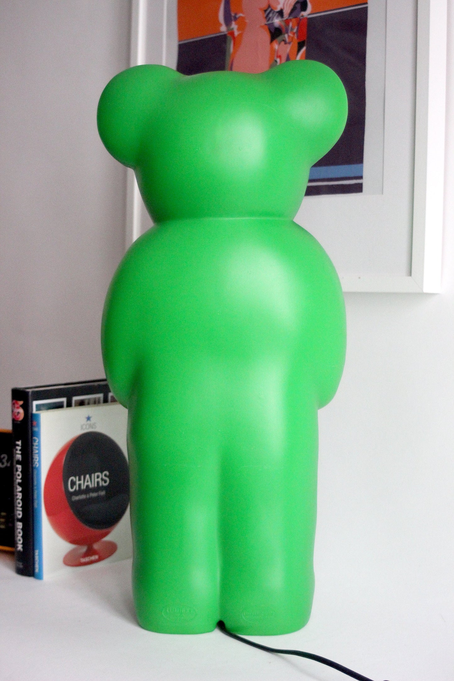 Lumibär lamp, Lumibear lamp, green ELMAR FLÖTOTTO original XXL design lamp. Gummy bear lamp. Germany, 1995.