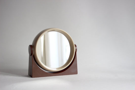 Space Age cosmetic mirror. Vanity mirror. West Germany 1970s.